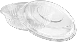 Dart PET24BCD - 24 Ounce Clear Plastic Salad Bowl with Dome Lid Combo - 126 per case