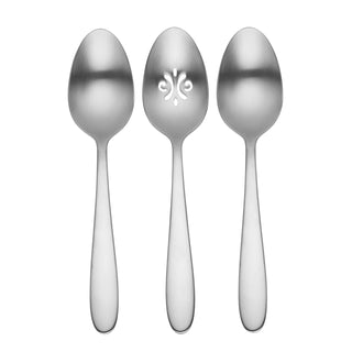 Vale Set of 3 Serving Spoons by Oneida – Set of 3, Stainless Steel, Silverware Set, Model H282003A