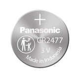 3V Litium Coin Cell Battery by Panasonic – Stainless Steel, Model CR2477