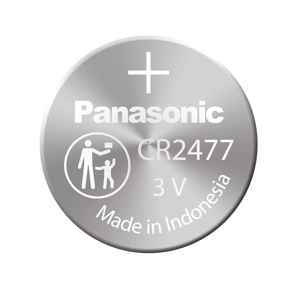 3V Litium Coin Cell Battery by Panasonic – Stainless Steel, Model CR2477