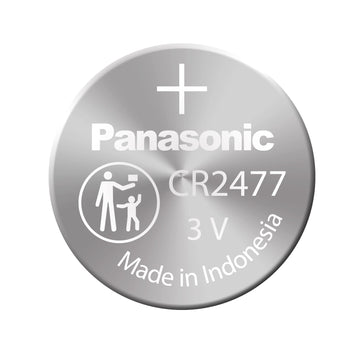 3V Litium Coin Cell Battery by Panasonic – Stainless Steel, Model CR2477