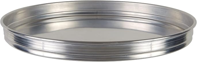 Winco 14" x 1.5" Aluminum Pizza Pan, Silver