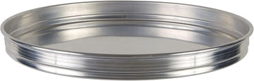 Winco 14" x 1.5" Aluminum Pizza Pan, Silver