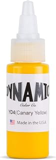 Dynamic Canary Yellow Tattoo Ink – Professional Long-Lasting Tattooing Inks - 1 Ounce Bottle