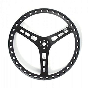 Products Flat Steering Wheel by Joes Racing – 14", Black, Model 13534-B