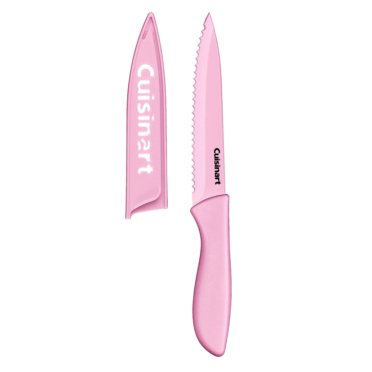 10pc Ceramic Coated Color Knife Set - Pink for BCRF by Cuisinart – 8", Stainless Steel, Pink, Model C55-10PCPK