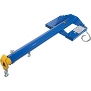 Forklift Telescoping Jib Boom Crane by Global Industrial – 86.6"L x 32"W x 12.2"H, Alloy Steel, Blue, Model F7723