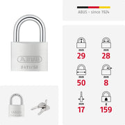 ABUS 1 / 50 mm lock body, regular shackle / Contemporary Keyed Padlocks