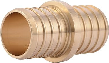 SharkBite 1 Inch Crimp Coupling, Brass Plumbing Fitting, PEX Pipe, PE-RT, UC020LFA