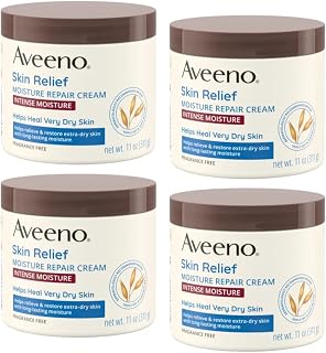 Aveeno Skin Relief Intense Moisture Repair Cream, 4 Pack (11 oz)