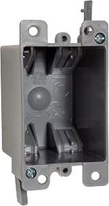 Hubbell-Raco 7887RAC 2-29/32-Inch Deep Non-Metallic Cable Electrical Box with 1 x Gang, 4 x NMSC Clamps and Old-Work Swing Arms, 2-1/4-Inch x 4-Inch
