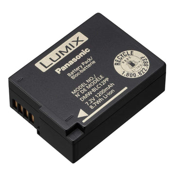 Lithium-Ion Battery for Panasonic Lumix® – 1 Count (Pack of 1), Black, Model DMW-BLC12