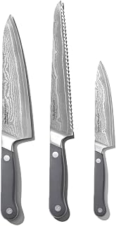 hedley & bennett Kitchen Knife Set, Beskar, 3 Piece
