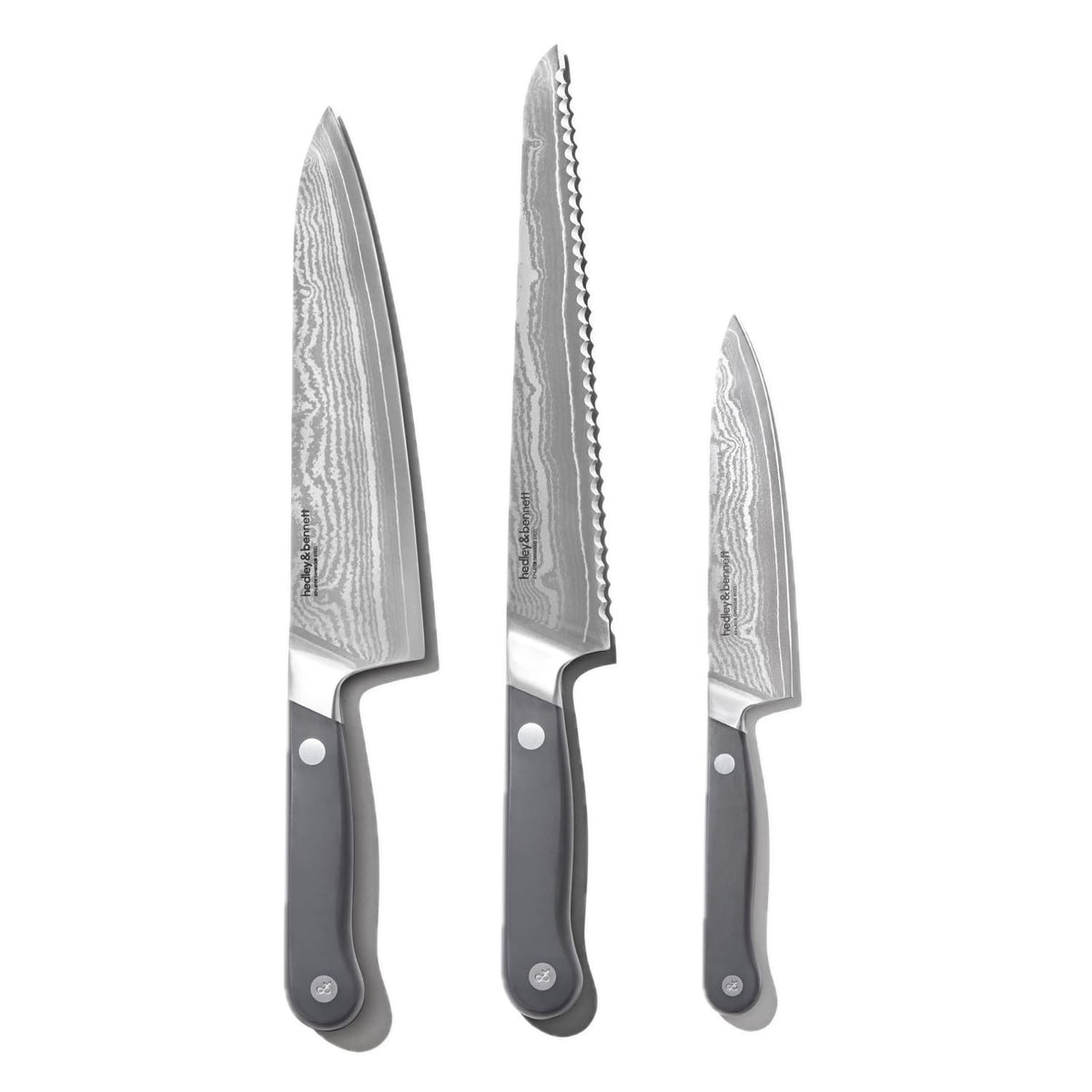 Kitchen Knife Set by hedley & bennett – 13.5" Bread Knife, Beskar, Pack of 3, Model BUND-KNF-06