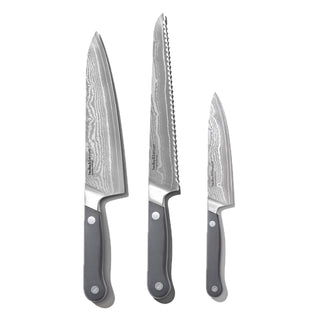 Kitchen Knife Set by hedley & bennett – 13.5" Bread Knife, Beskar, Pack of 3, Model BUND-KNF-06