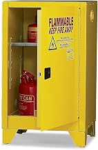 Eagle Tower Flammable Liquids Safety Cabinet - 23X18x48" - 16-Gallon Capacity - Self-Closing Doors - Yellow