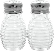 Tablecraft Beehive Collection Glass 2 Oz Salt/Pepper Shakers