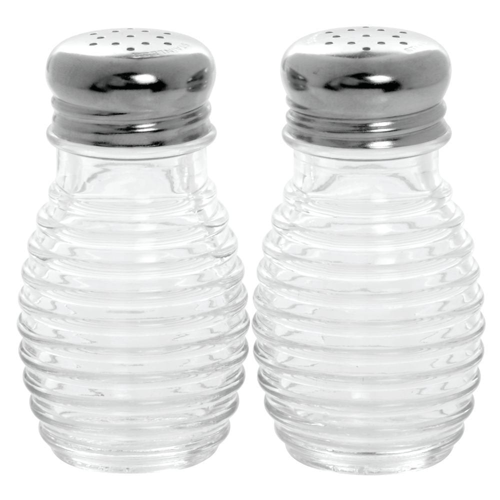 Beehive Collection Glass 2 Oz Salt/Pepper Shakers by Tablecraft – 2.0 ounces, Glass, Clear, Pack of 12, Model BH2