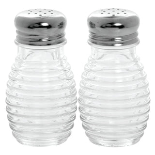 Beehive Collection Glass 2 Oz Salt/Pepper Shakers by Tablecraft – 2.0 ounces, Glass, Clear, Pack of 12, Model BH2