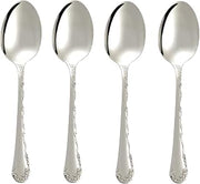 Oneida Belle Rose 18/8 Stainless Steel Teaspoon (Set of Four)