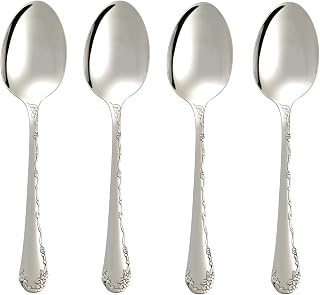 Oneida Belle Rose 18/8 Stainless Steel Teaspoon (Set of Four)