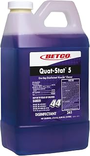 Betco Quat-Stat 5 Disinfectant, Lavender, 67.6 Oz Bottle, Case of 4