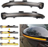MK7 GTI Sequential Turn Signal Side Mirror Indicator Light | Compatible with VW Golf MK7 7.5 VII GTI R GTD TSI Jetta MK7 GLI, Dynamic LED Side Marker Blinker Lamp, Smoked Lens, 2Pcs