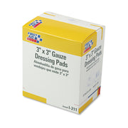 I211 Gauze Dressing Pads 3-Inch x 3-Inch 10/Box by First Aid Only – 4.25" x 4.5" x 3.5", Plastic, White, Pack of 10, Model FAOI211