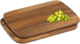 Zassenhaus Set of 2 Acacia Wood Breakfast Boards, 11 x 8"