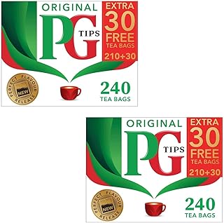 PG Tips Black Tea Original Tea Bags - 240 Count (2-PACK)