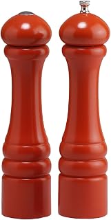 Chef Specialties 10 Inch Imperial Pepper Mill and Salt Shaker Set - Butternut Orange