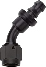 Pushlock Hose End Black 45 Deg Elbow -8