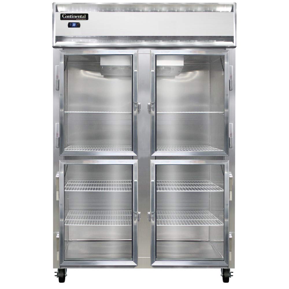 2RS-SA-GD-HD Two Section Reach In Glass Door Refrigerator by Continental Refrigerator – Commercial Grade