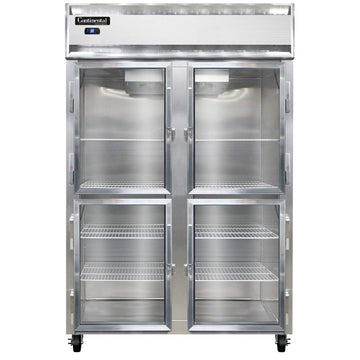 2RS-SA-GD-HD Two Section Reach In Glass Door Refrigerator by Continental Refrigerator – Commercial Grade