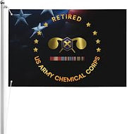 Double-Sided 3ply 2x3FT US Chemical Corps Iraq Retired Flag Heavy-Duty Polyester Indoor Outdoor Use77
