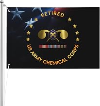 Double-Sided 3ply 2x3FT US Chemical Corps Iraq Retired Flag Heavy-Duty Polyester Indoor Outdoor Use77