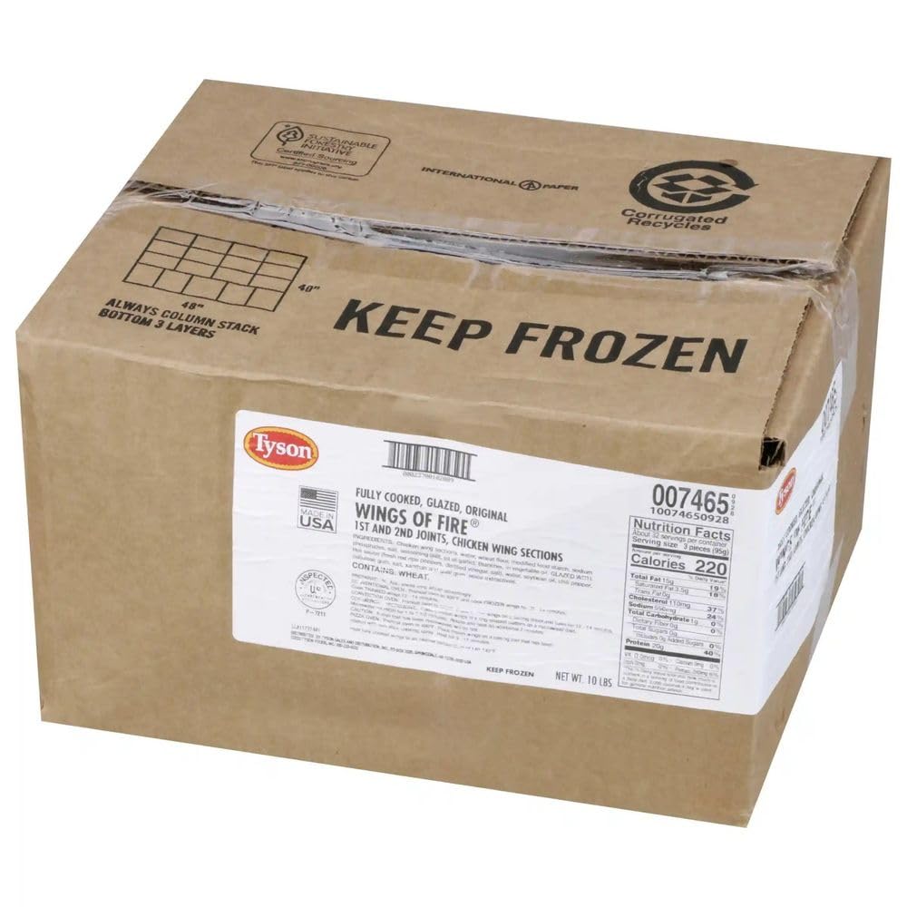 Fully Cooked Oven Baked Chicken Wing Sections by Tyson – Pack of 2