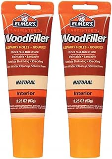 Elmer's E868 Carpenter's Wood Filler, 3.25-Ounce Tube, Natural (Pack of 2)