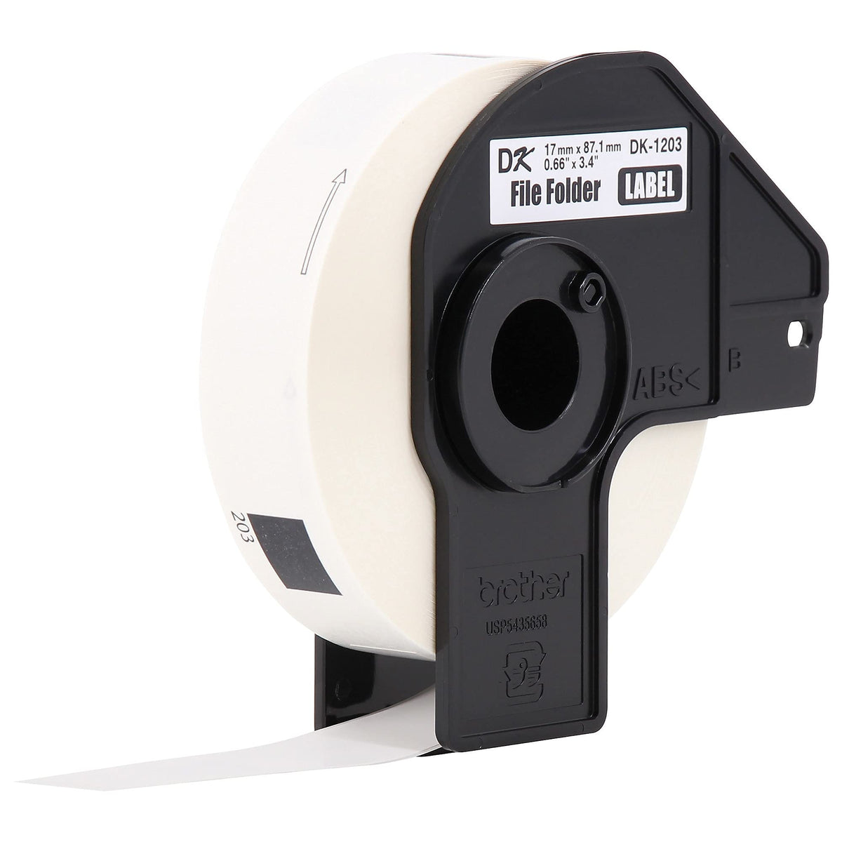 DK-1203 File Folder Label Roll by Brother – 1 Roll, Paper, White, Model DK1203