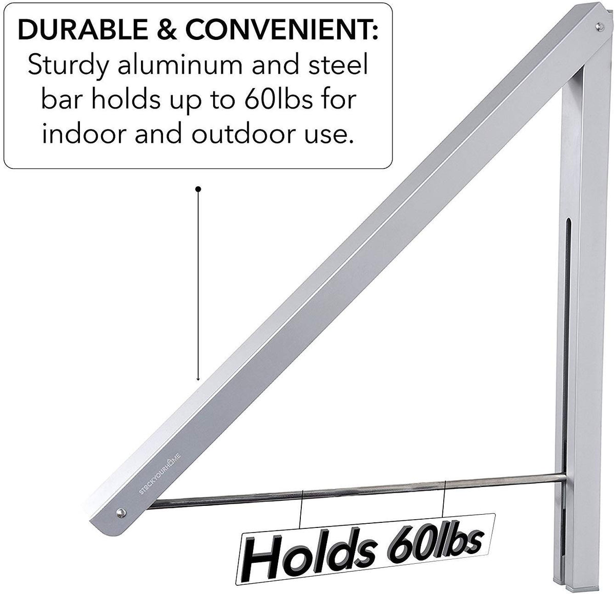 Stock Your Home Chrome / 1 Rack / 1 Coat Hangers