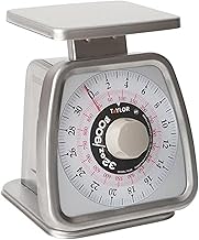 Taylor Mechanical Portion Control Kitchen Scale, Food Scale for Precise Weight Measuring and Portion Control, Rotating Dial Tare Function, NSF, TS32 32OZ, Stainless Steel Platform