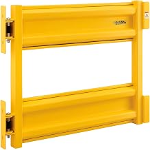 Global Industrial Self-Closing Guard Rail Safety Gate, Safety Yellow, Post Mount