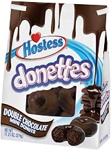 Hostess Donettes Double Chocolate Mini Donut, 11.25 Ounce -- 6 per case.