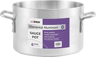 Winco 6.0mm Aluminum Sauce Pot, 34-Quart