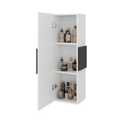 13" Elliott Medicine 38" H Single Door Cabinet by DEPOT E-SHOP – Engineered Wood, White, Model DE-MBW13345