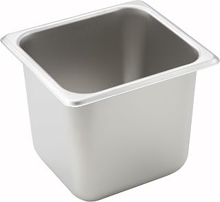 Winco 6" Silver 1/6 Size Metal Steam Pan (Set of 48)