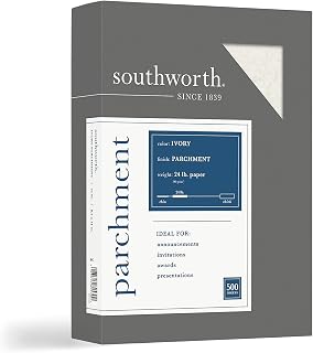 Southworth 984C Parchment Specialty Paper Ivory 24 lb. 8 1/2 x 11 500/Box (SOU984C)