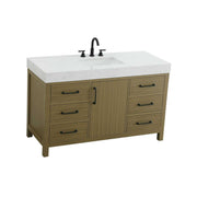 Elegant Kitchen and Bath 54" Single Bathroom Vanity in Chestnut Brown by Elegant Lighting – unspecified, Wood, Chestnut Brown, Model VF60654MCB