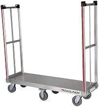 Magliner BDHK182 Industrial Bulk Delivery Truck, Aluminium, Two 48" Tall Removable Handles, 1500 lb Capacity, 60" Length x 18" Width