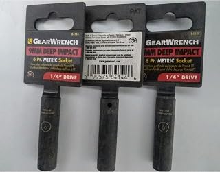 GEARWRENCH Impact Socket, 1/4 Inches Drive Size, 9 Mm Opening Size, 6-Point, Deep Length - 1 per EA - 84144
